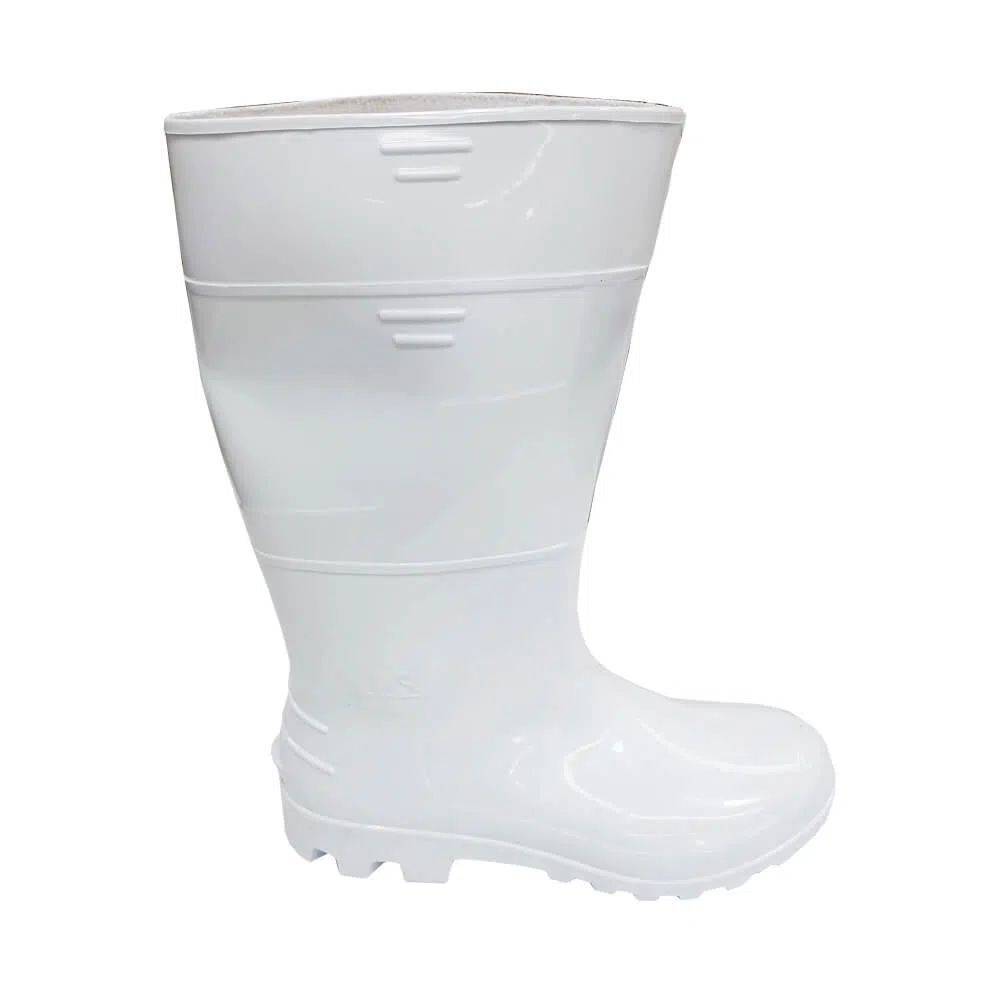Bota Pvc Cano Longo Com Forro Branca Work Innpro Ca 36026 | Shopee Brasil