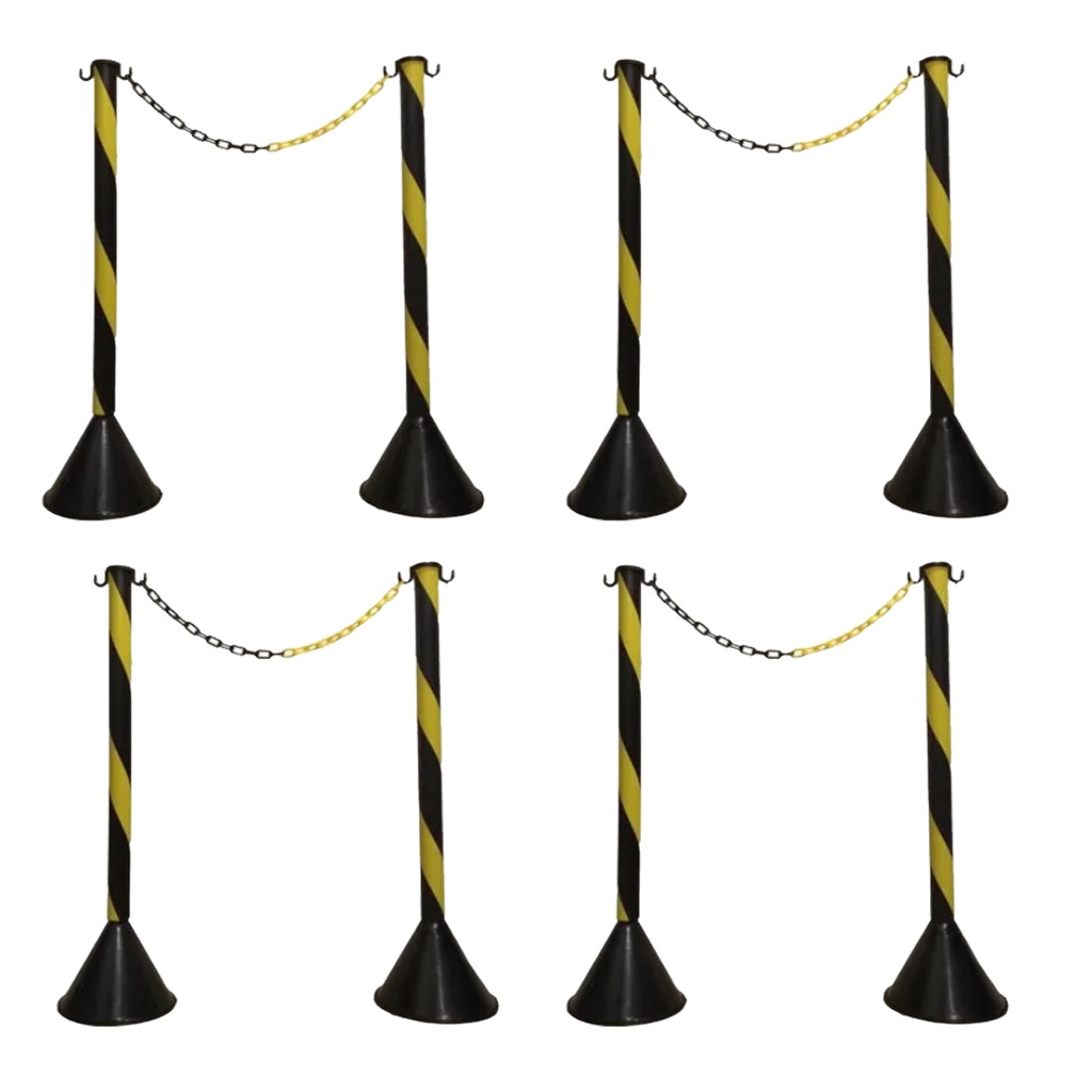 Kit C/ 5 Pedestal Preto C/13mts Corrente P/am