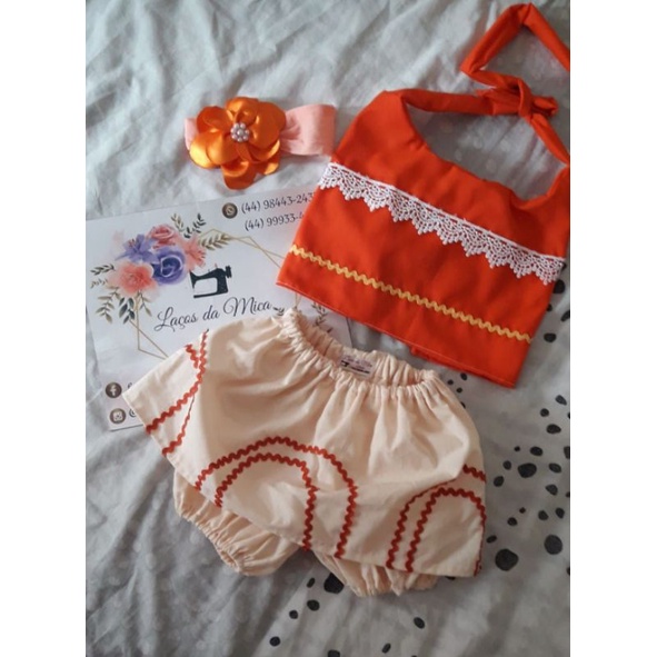 Fantasia Moana Baby  Roupa Infantil para Menina Usado 68973324