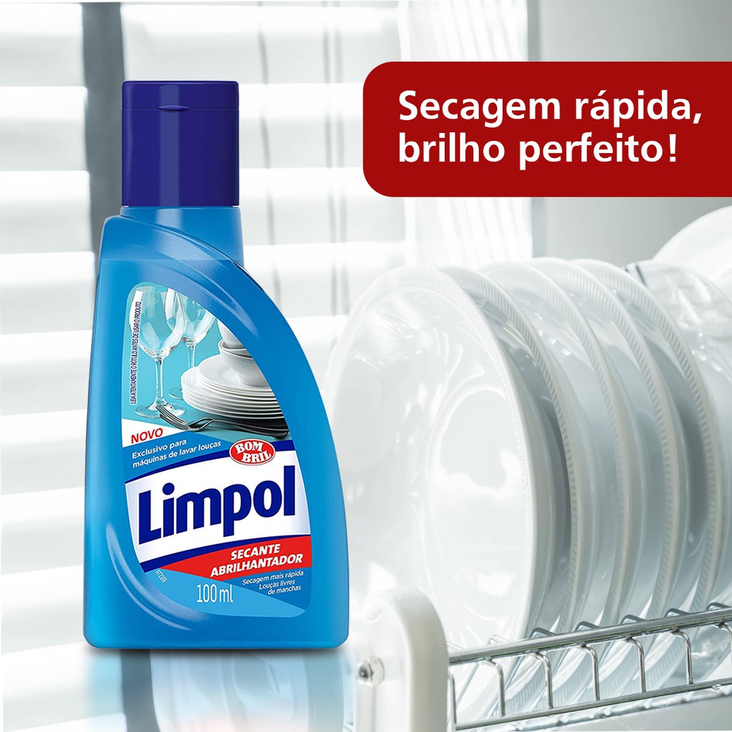 Secante para Lava Louça 100ml Limpol - Abrilhantador Bombril | Shopee ...