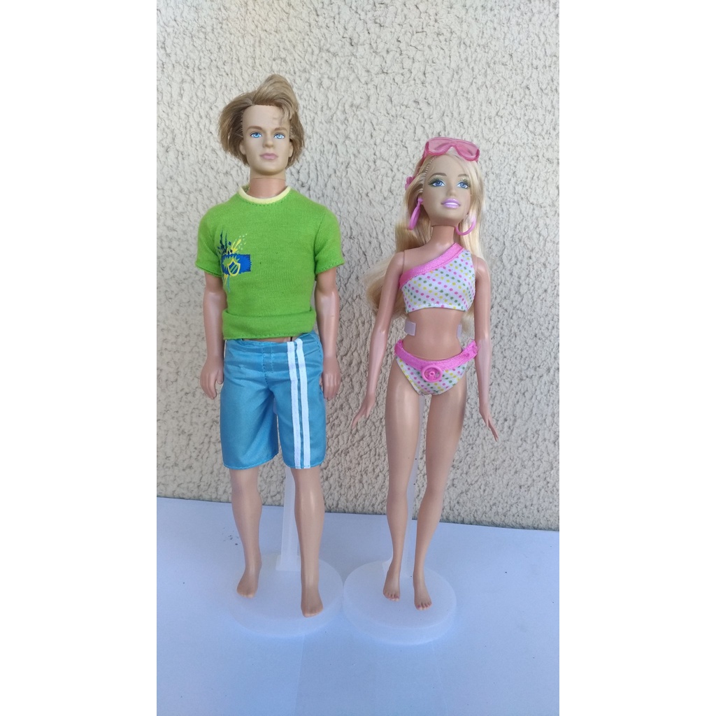 Beach barbie and store ken