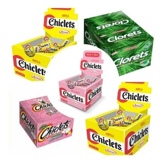 Chiclete Chiclets Adams Caixinha 2 em 1 - Caixa C/100 Unidades - 2,8g