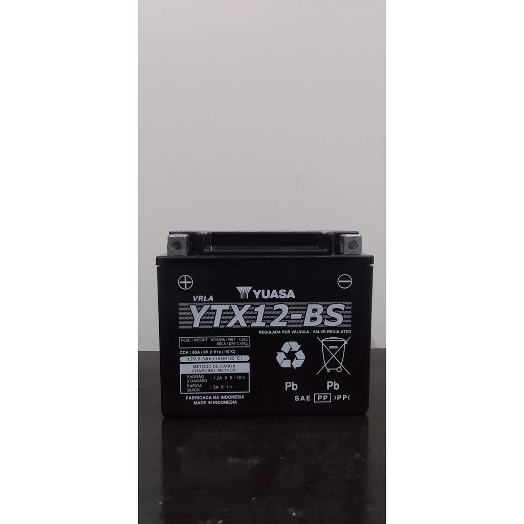 Bateria Yuasa YTX12-BS / Boulevard M800 , V-Strom 650 , TDM800 , T100 Triumph  Bonneville , GSX1300R Hayabusa , GSX-R 1100W , Vulcan 900