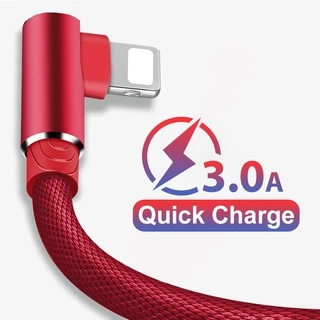 Cabo De Dados Carregador Com Usb De 90 Graus Para Iphone 6 / 7 / 8 Plus / Xr / 11 / 12 Pro Max