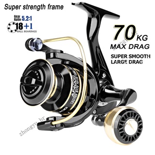 Carretel De Pesca Metálico 70 Kg Max Drag Power Sal Água Murah 17 1BB AF2000-AF7000 Haste Metálica