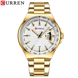 Curren Relógio De Quartzo Masculino Luxuoso À Prova D'água Em Aço Inoxidável 8375 XA
