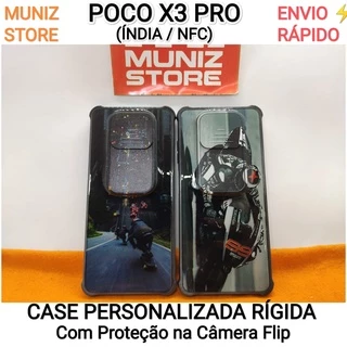 Capa Capinha Case Poco X3/PRO/NFC/INDIA Xiaomi Anti Impacto Rígida - Personalizada - Com Câmera Flip