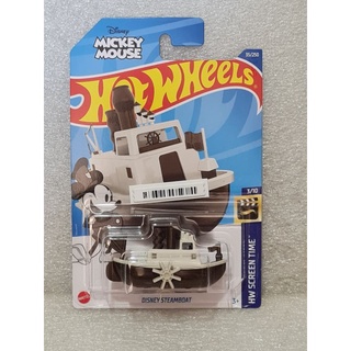 BARCO DO MICKEY MOUSE DISNEY STEAMBOAT VARIAÇÃO MARRON TEMATICO 2022 HOT WHEELS 1:64 LACRADO NO BLISTER