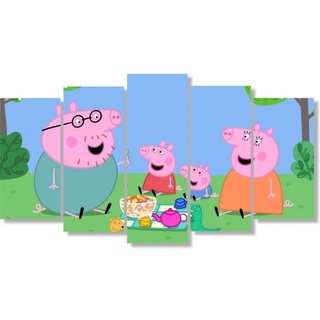 Quadro decorativo A4 Desenho Peppa Pig Serie