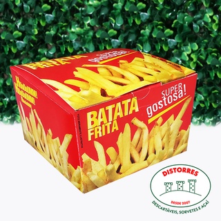 CX BATATA FRITA GRANDE VERMELHA C/50 - Ângulo Embalagens