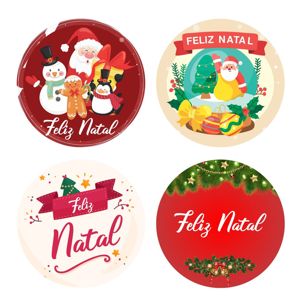 Adesivo Feliz Natal - Vermelho - Comprar em Tk Design