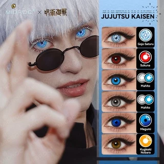 Midroo 2 Peças/Par Jujutsu Kaisen Lente De Contato Anual Anime Cosplay Lentes Uso Para Maquiagem Olho
