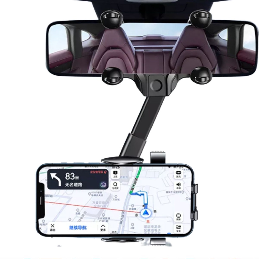 Suporte Para Celular Universal Espelho Retrovisor Carro 360