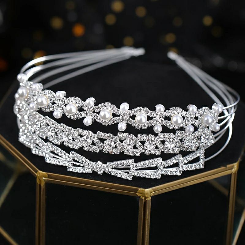 Tiara Coroa Casamento Strass Cristal Para Noivas, Dama de Honra