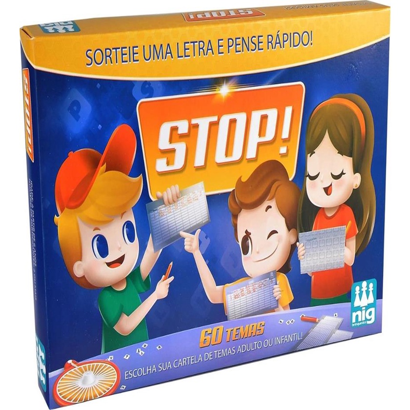 Jogo de Stop. Um jogo simples para crianças e adultos