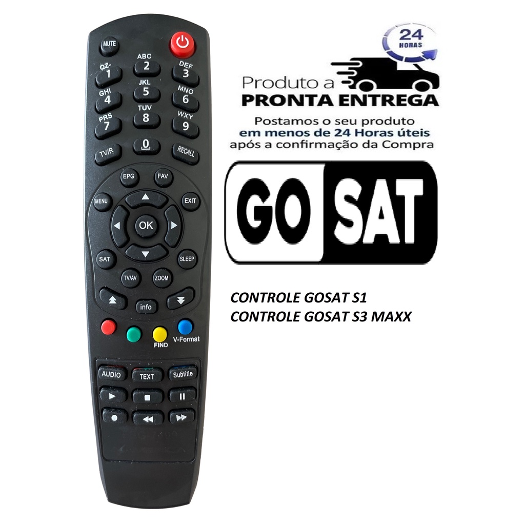 Controle Remoto Receptor Gosat S Hd S Max Pronta Entrega Shopee Brasil