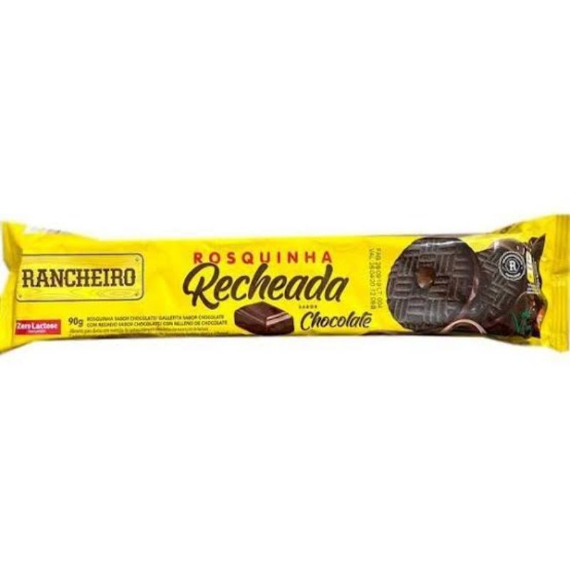 biscoito vegano RECHEADA DE CHOCOLATE RANCHEIRO 90G | Shopee Brasil