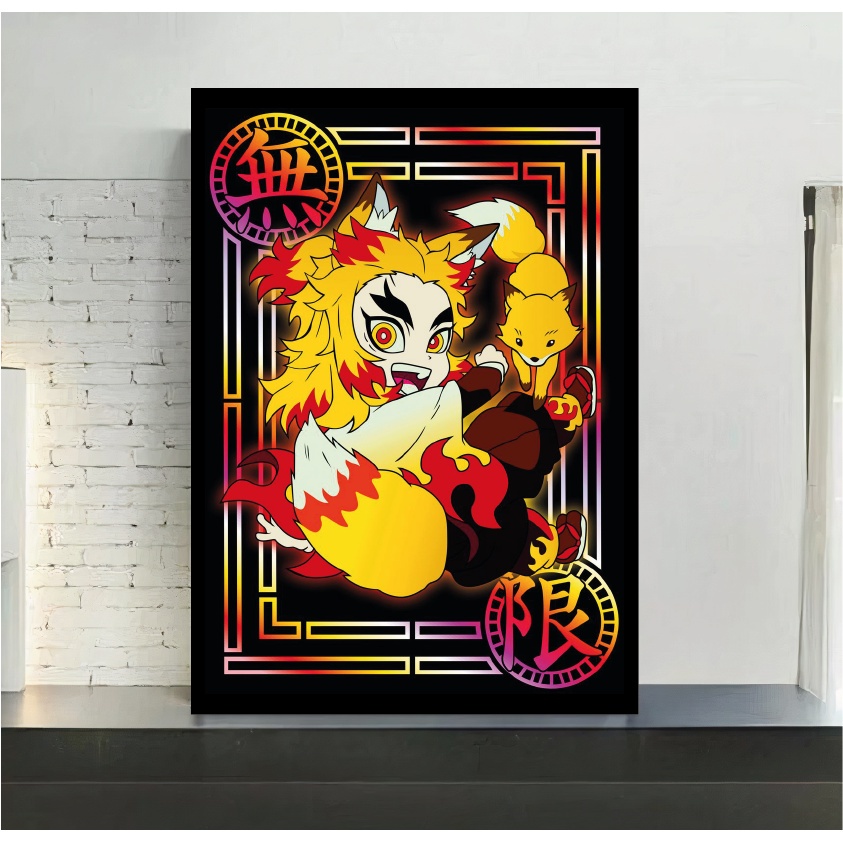 Quadro Metalizado Zenitsu Demon Slayer Anime Placa Decorativa Brilhant