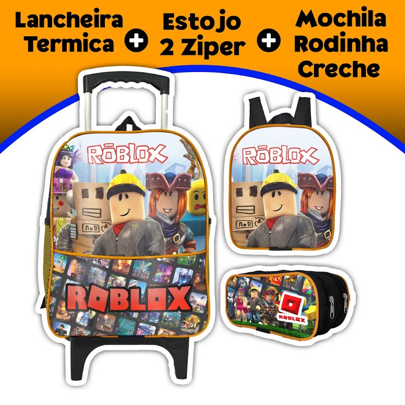 3 Unidades/kit Mochila Roblox De Desenho Animado, Bolsa De O