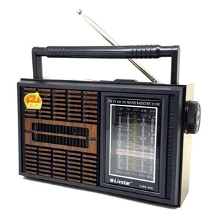 Rádio AM FM Portátil Com Entrada Fone de Ouvido 110/220V