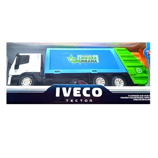 Caminhão Infantil Iveco Tector Coletor Miniatura - Usual Brinquedos 342