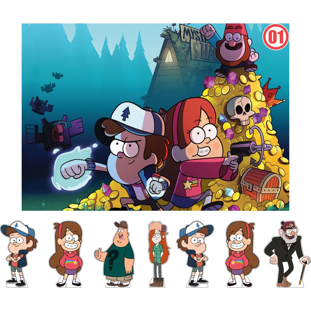 Kit Display De Mesa + Painel Festa Infantil Gravity Falls | Shopee Brasil