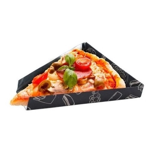 Embalagem Cx Fatia Pega Pizza 100 Unid Interior Metalizado