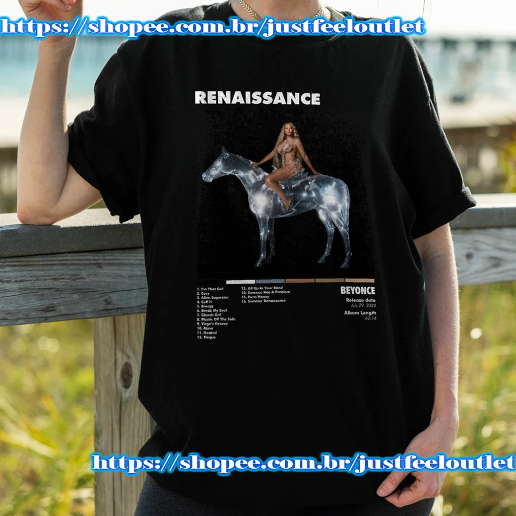 Camiseta T-shirt Unissex Algodão Beyonce Renaissance