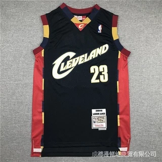 ✕ ♘ ✘ Nba Jersey Cleveland Cavaliers no . 23 James Camisas Esportivas Retrô Grande C Malha Escura-blu nic1 Xdlb