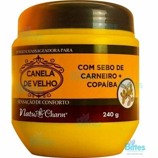 POMADA MASSAGEADORA CANELA DE VELHO NATU CHARM COSMÉTICOS CORPORAL