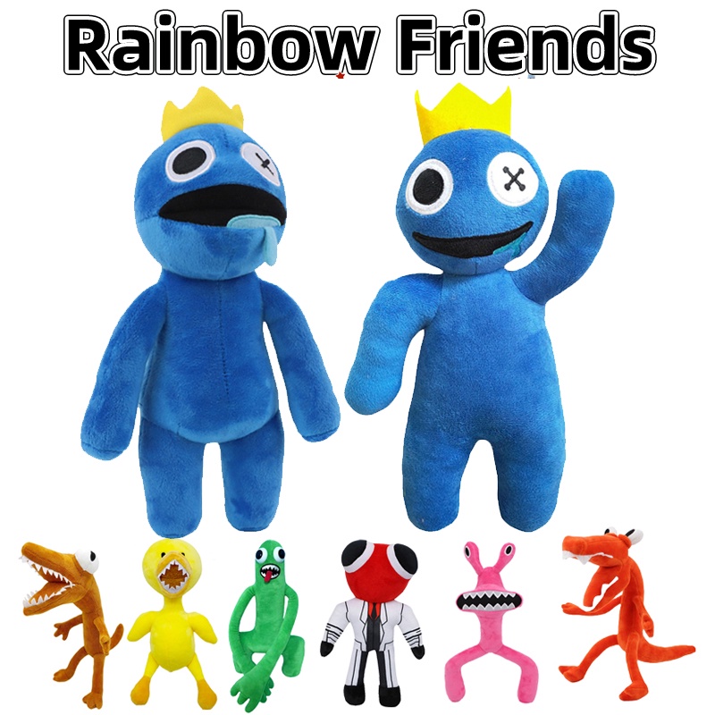 Rainbow Friends Pelúcia Azul Laranja Verde Roxo Pmente Pelúcia Animal  Pelúcia, Azul do Arco-Íris Amigos Pelúcias Brinquedos para fãs e amigos