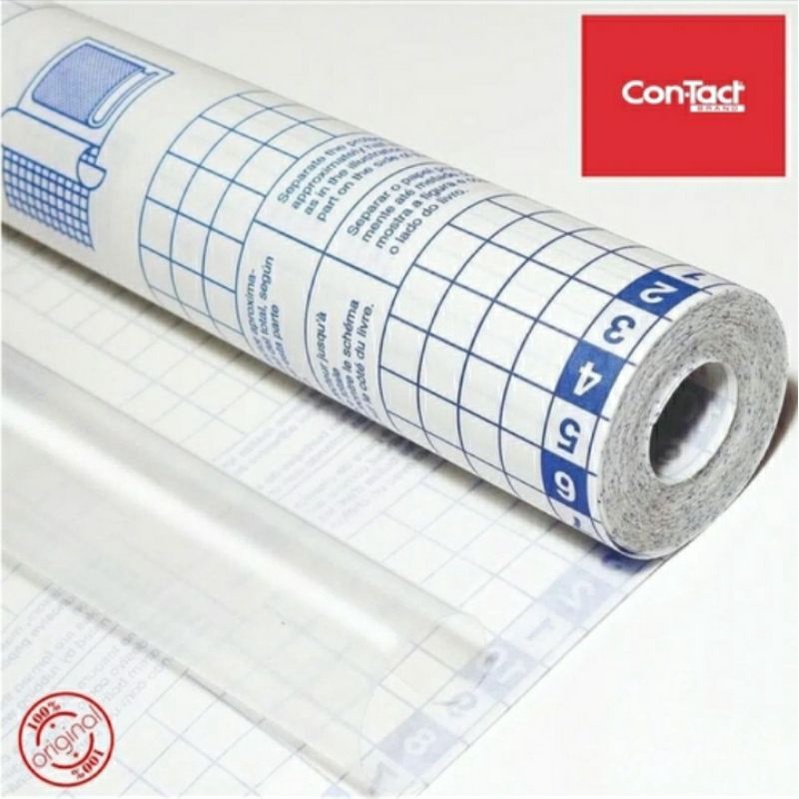 Material Escolar Papel Contact Transparente 45cmx2m Cristal 0, 80 - Incolor