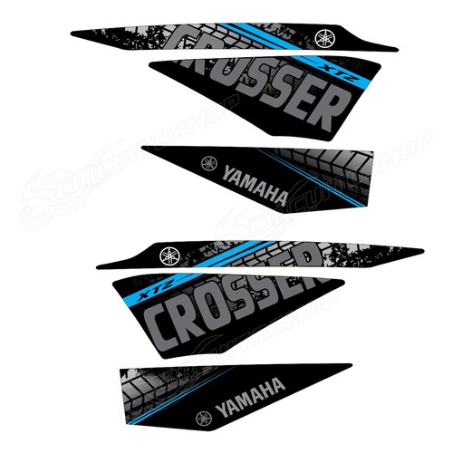 Kit Adesivos Faixa Yamaha Xtz Crosser 150 2014 Preta Cr15