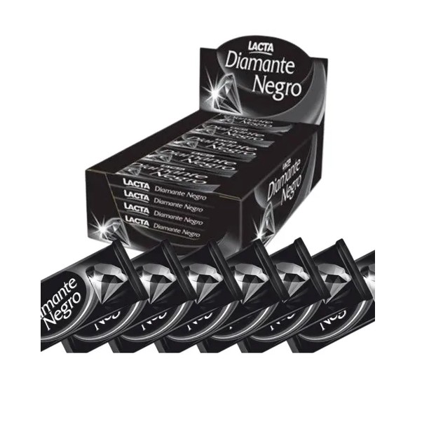 Caixa Barra Chocolate Diamante Negro 20g Lacta 20 Unidades