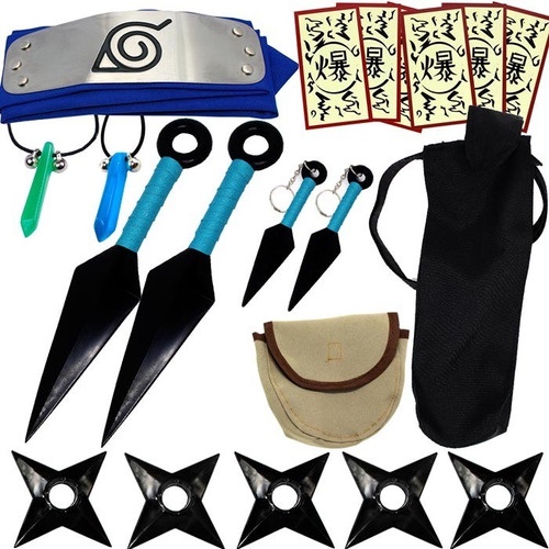 kit Bandana Naruto aldeia da folha Renegado, Kunai, Shuriken Minato e Colar  Naruto Tsunade Hokage Hashirama Pedra Verde - Kits / Conjuntos de Joias e  Bijuterias - Magazine Luiza