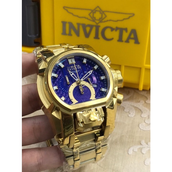 Relogio Invicta Reserve Bolt Zeus Magnum 25209 Blue Gold 18k Shopee Brasil