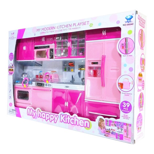Kit Comidinha Infantil - Barbie - Bolo da Barbie - 40 Peças - Cotiplás - Ri  Happy