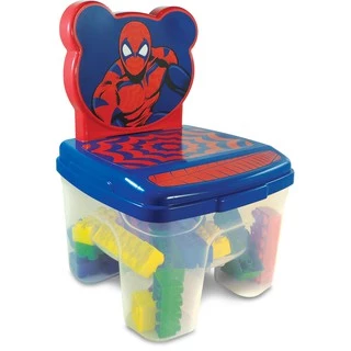 Cadeirinha Infantil Com Blocos De Montar Homem Aranha 24 Pçs