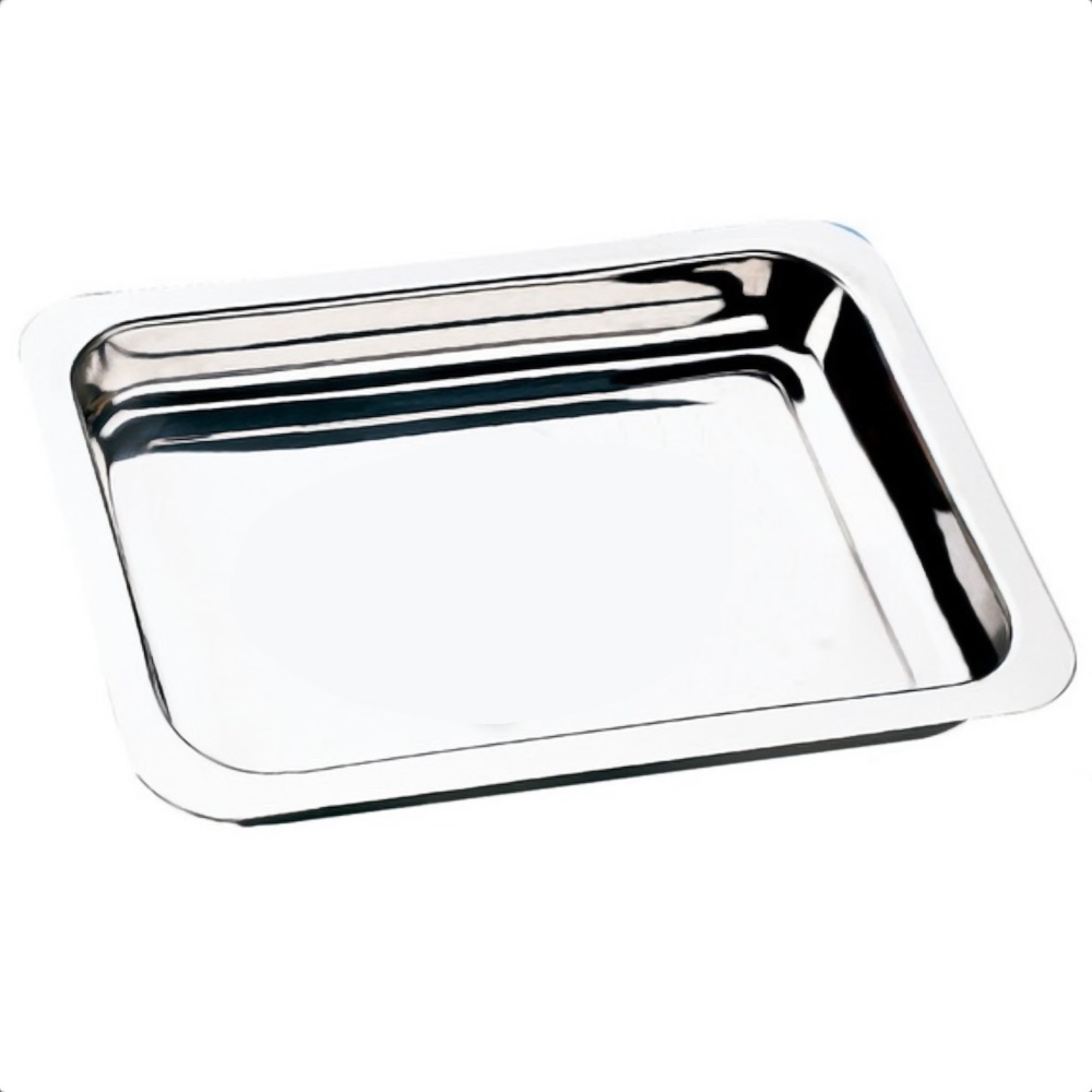 Forma Assadeira em Inox Retangular Alta Grande 40x31x4cm | Shopee Brasil