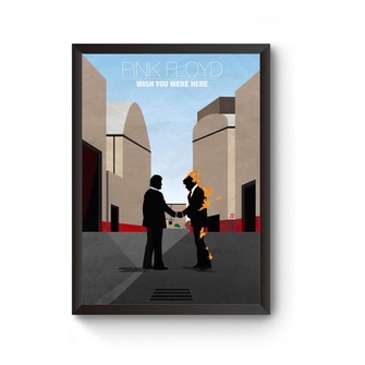 Quadro A4 Arte Simplista Pink Floyd Poster Moldurado | Shopee Brasil