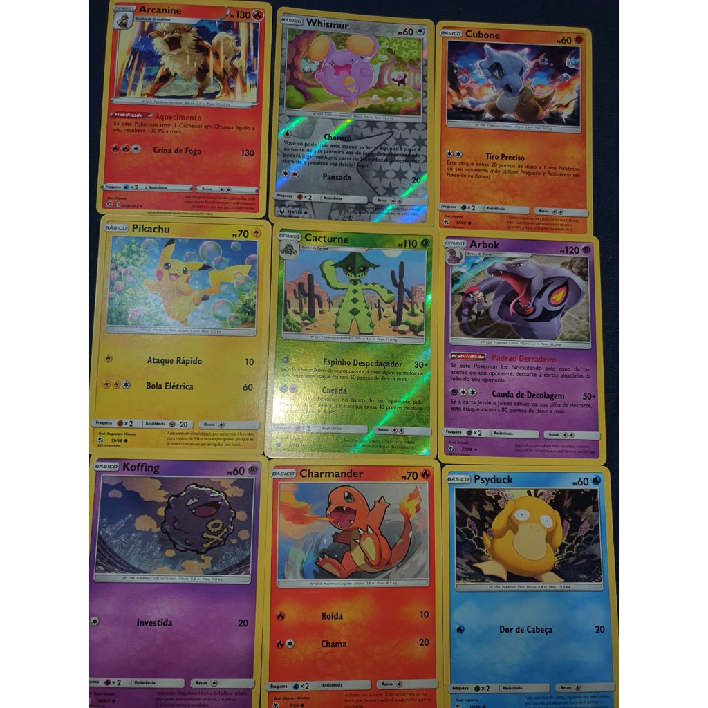 Cartas Pokemon Originais  Pack com 10 Cards Oficiais Sem Repetições -  Atacado pra Revenda - X Fofo Loja de Atacado, brinquedos, presentes e muito  mais.