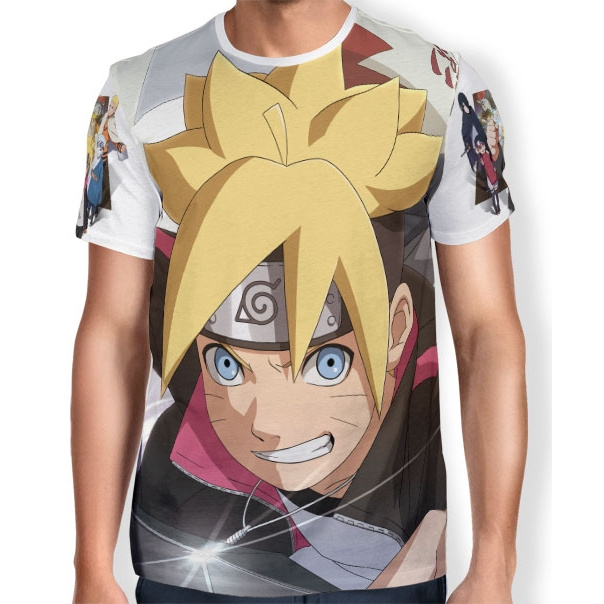 Camiseta Camisa Boruto Uzumaki Naruto Anime Desenho Kids 26