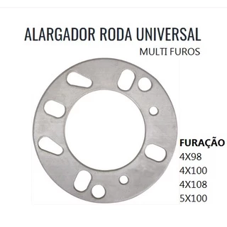 Espaçador alargador de rodas universal multifuros para rodas esportivas roda liga leve