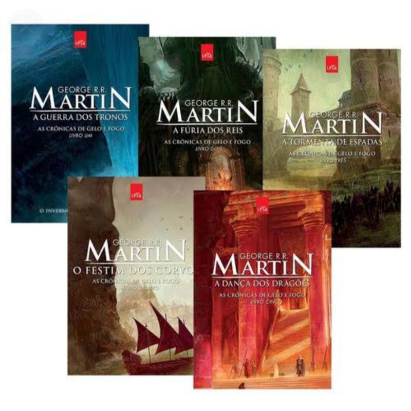 Coleção Kit 5 Livros Crônicas De Gelo E Fogo Game Of Thrones