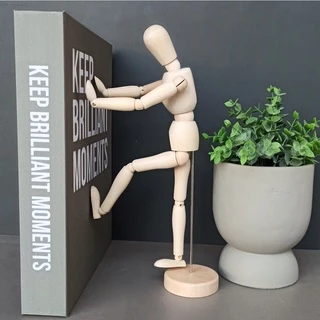 Boneco Articulado Manequim Madeira Desenho 14Cm, 20Cm e 30Cm Modelo