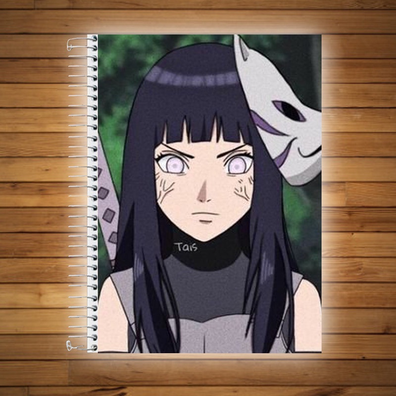 Caderno Anime: Hinata - 1 Matéria - 96 Folhas + Brinde