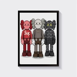 Quadros Decorativos KAWS SUPREME 21x30 cm
