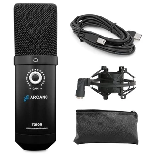 Microfone condensador com fio USB Arcano TSION