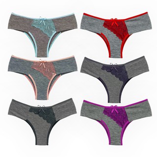 Kit 3 Calcinhas de Algodão Renda Ultra Conforto Barato Kit Lingerie Antialérgico Atacado