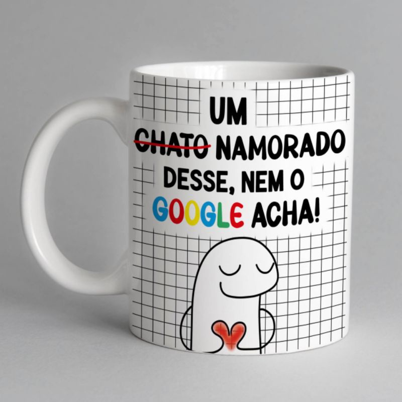 Caneca Cerâmica Florks Meme Dia dos Namorados Já Faz Uns Anos Que a Gente  Se Atura - 325ml no Shoptime